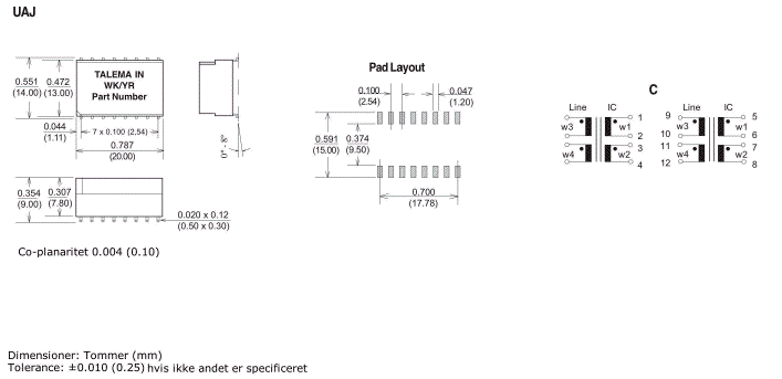 Dimensioner & Terminalforbindelser